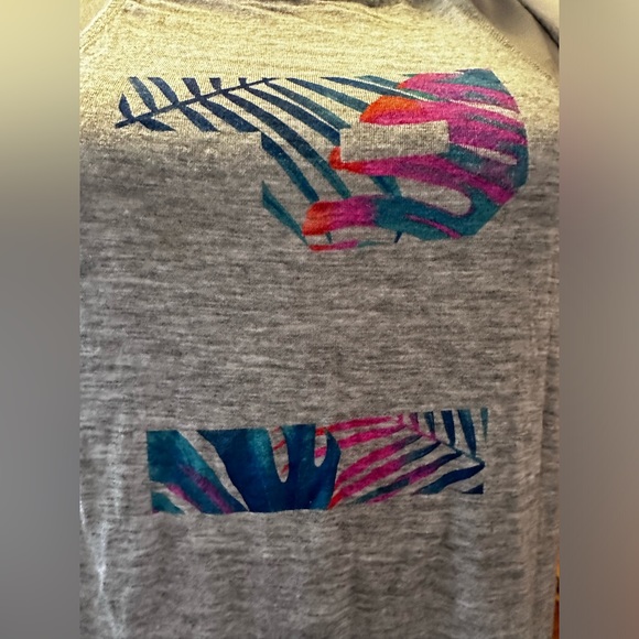 Victoria's Secret PINK Super Soft Mesh Tank Top Shirt Workout Tropical Neon Palm - Picture 4 of 6